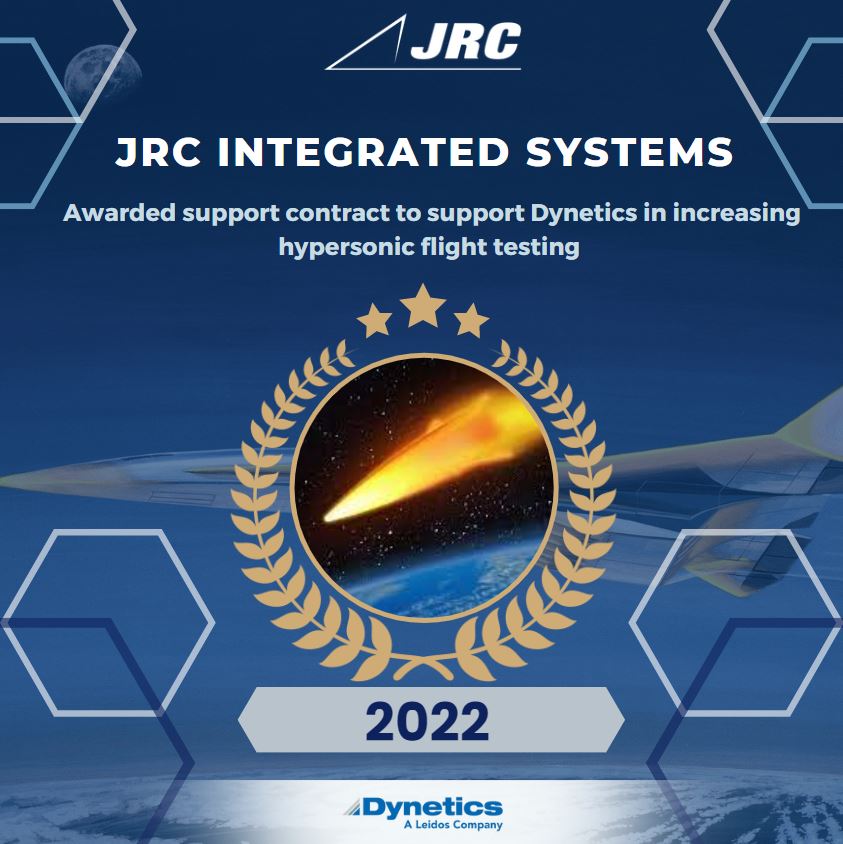 JRC AWARDED NEW SUBCONTRACT TO INCREASE HYPERSONIC FLIGHT TESTING TEMPO